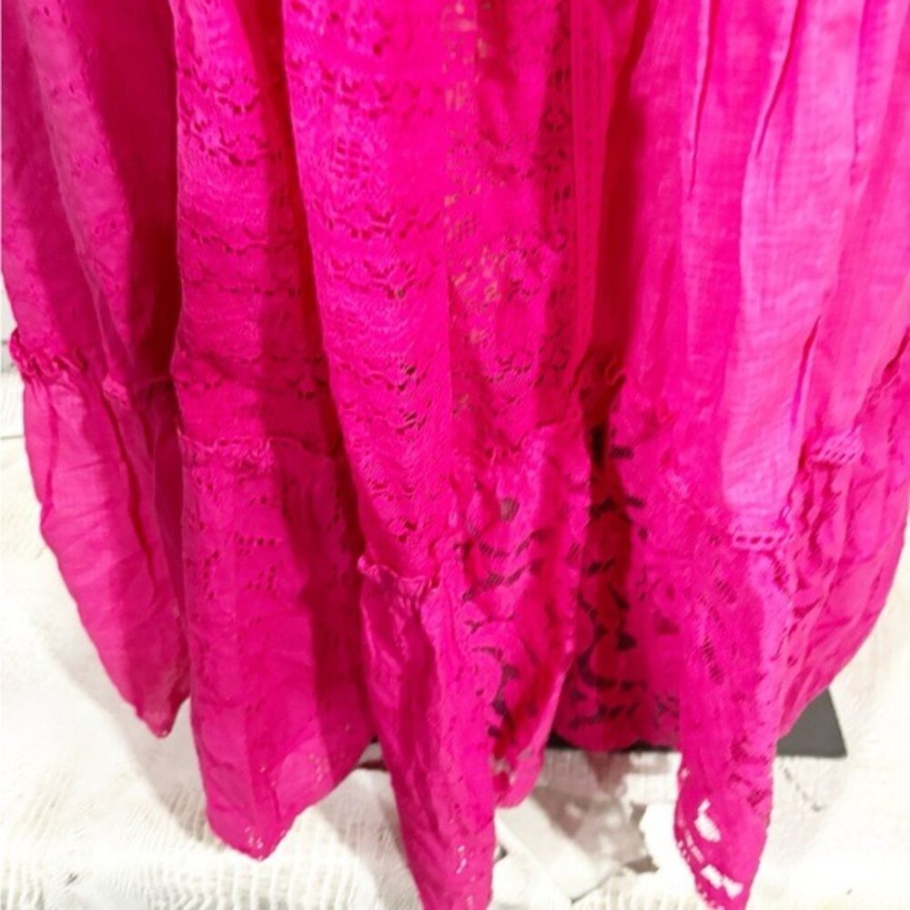 Anthropologie Pink Lace Maxi Dress - Picture 12 of 16